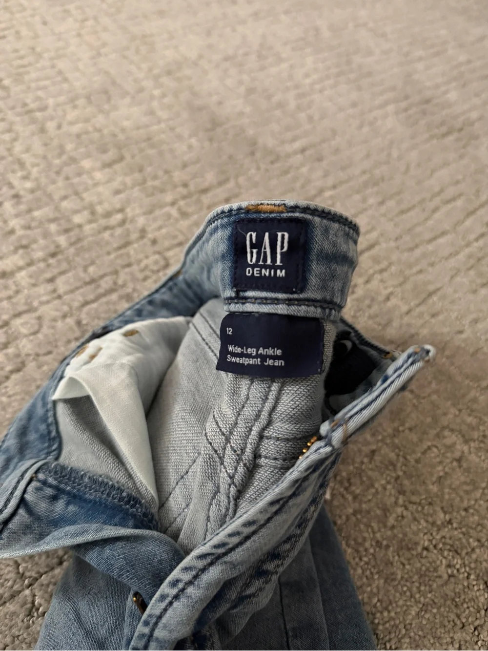 Gap wide leg ankle sweatpants jeans, NWT, 12